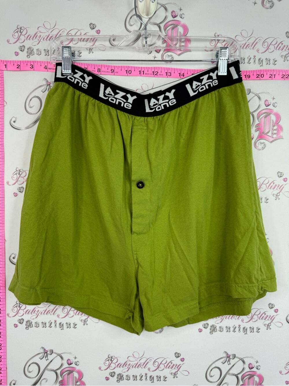 Lazy One shorts silent but deadly snake Men's Olive Green Athletic Cotton Shorts
